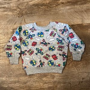 Boys Gray Airplane Sweatshirt